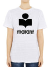 Women s Zwell Logo Linen Short Sleeve White Black TS0001FB A1N09E 20WH - ISABEL MARANT - BALAAN 2