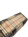 Haymarket Classic Check Dark Brown Leather Gold Plated Large 2WAY 3857533 - BURBERRY - BALAAN 4