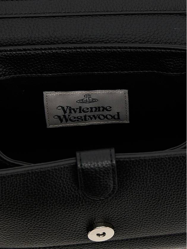 Hazel Grain Medium Shoulder Bag Black - VIVIENNE WESTWOOD - BALAAN 5