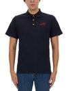 Embroidery Logo Short Sleeve Polo Shirt Navy - BALLY - BALAAN 2