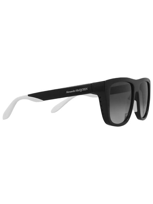 Eyewear Square Horn Rim Sunglasses Black - ALEXANDER MCQUEEN - BALAAN.