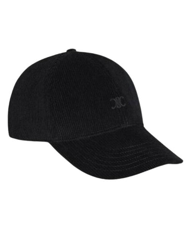 Mini Triomphe Embroidered Ball Cap Black - CELINE - BALAAN 1