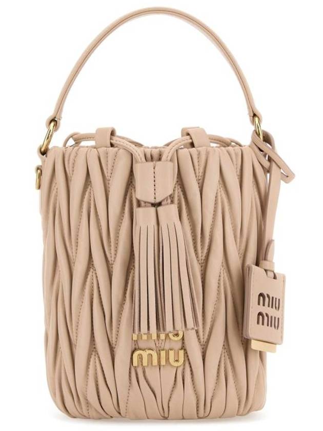 Materasse Nappa Leather Bucket Bag Nude Pink - MIU MIU - BALAAN 1