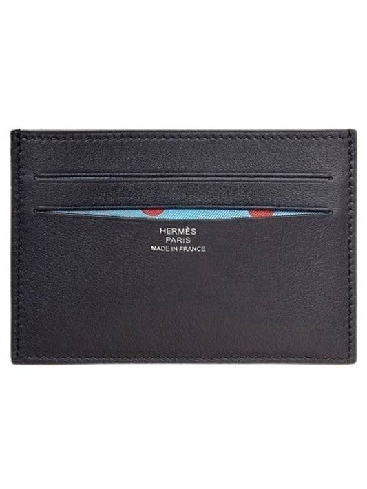 Citizen Twill Leather Card Wallet Blue Indigo - HERMES - BALAAN 2