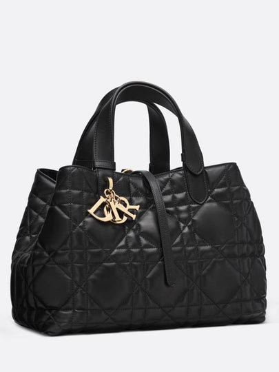 Toujours Macrocannage Calfskin Medium Tote Bag Black - DIOR - BALAAN 2