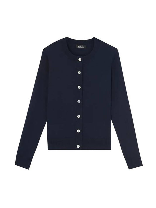 Marine Wool Cardigan Navy - A.P.C. - BALAAN.