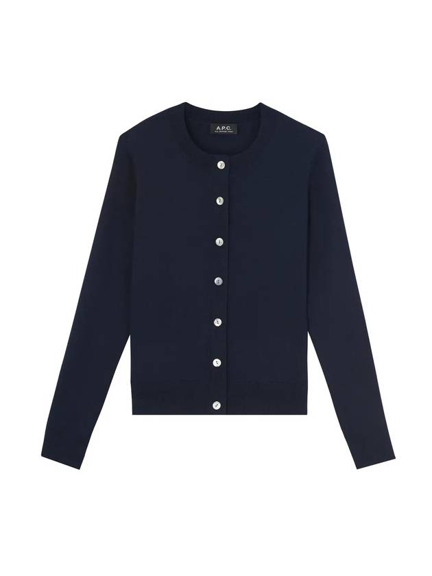 Marine Wool Cardigan Navy - A.P.C. - BALAAN 1