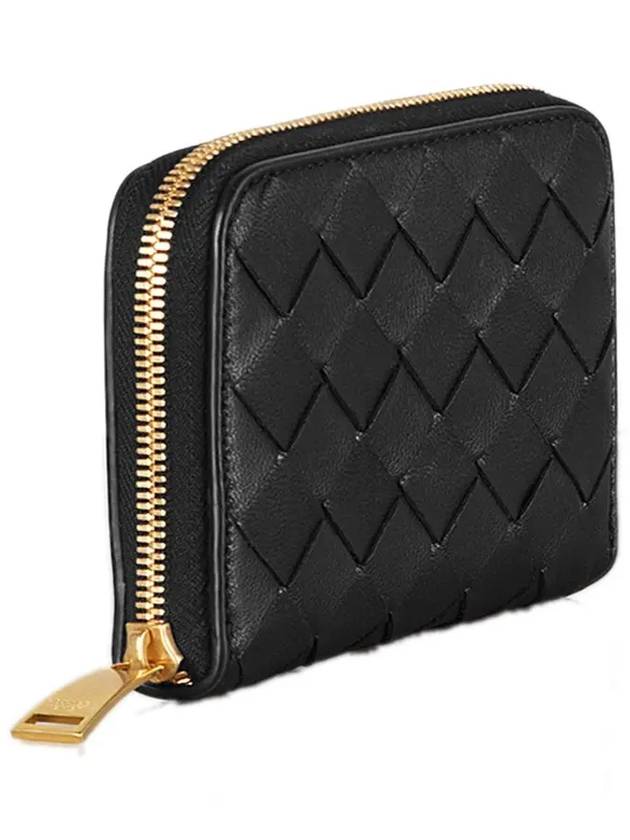 Intrecciato Zipped Coin Wallet Black - BOTTEGA VENETA - BALAAN 4