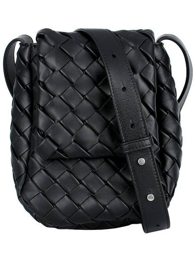 Vertical Cobble Mini Leather Cross Bag Black - BOTTEGA VENETA - BALAAN 2