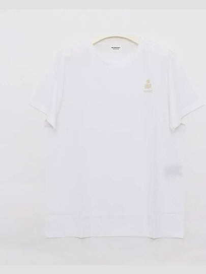 Aby Logo Short Sleeve T-Shirt White - ISABEL MARANT - BALAAN 2