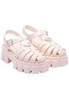 Monolith Rubber Sandals Alabaster Pink - PRADA - BALAAN 4