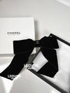 Cambon Package CC Logo Velvet Ribbon Pin Big Hairpin Black Gold AA8557 - CHANEL - BALAAN 6