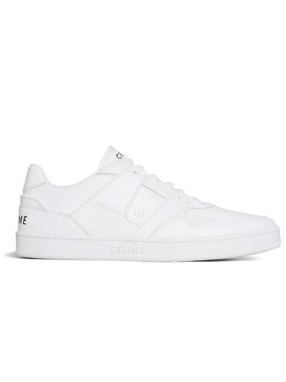 Men's Lace Up Calfskin Low-Top Sneakers Optic White - CELINE - BALAAN 2