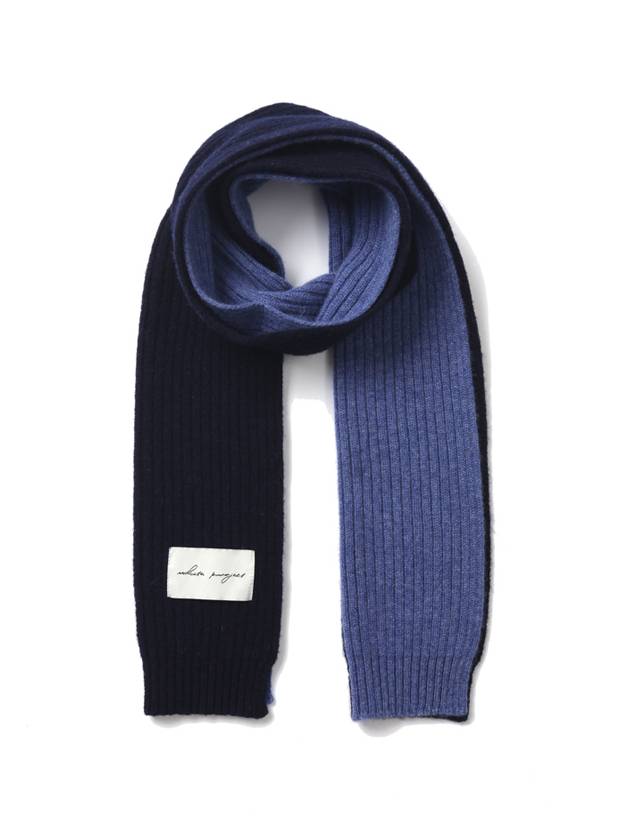 Minos Lambswool 100 Muffler Navy - WHITE PROJECT - BALAAN 3