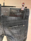 Women's Black Leather Patch Wrinkle Washing Skinny Jeans 75LA0434 - DSQUARED2 - BALAAN 9