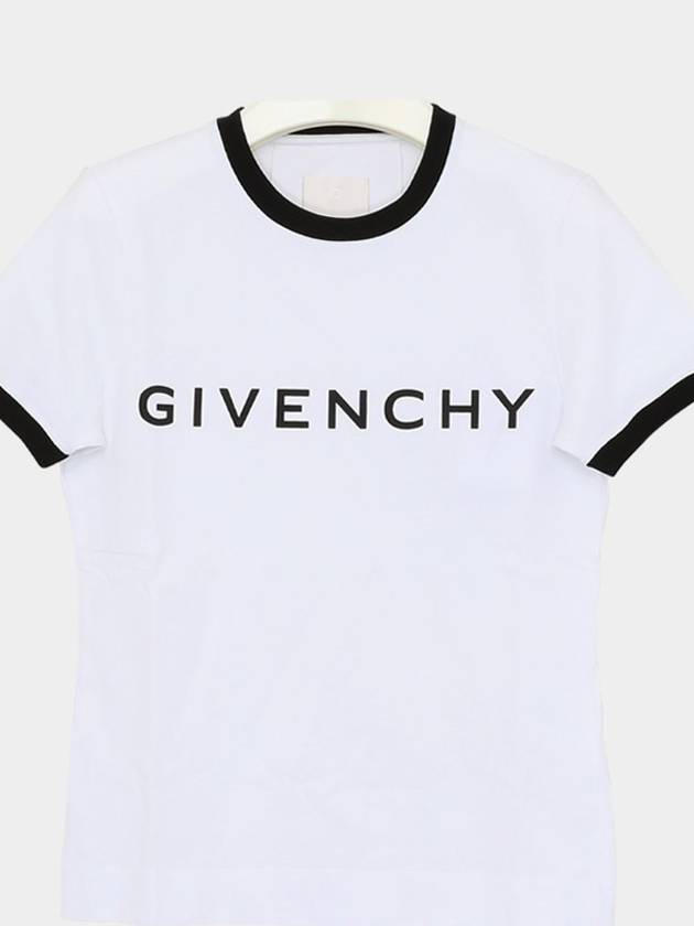 Archetype Slim Fit Cotton Short Sleeve T-Shirt White - GIVENCHY - BALAAN 3