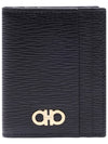 Gancini Card Wallet Black - SALVATORE FERRAGAMO - BALAAN 2