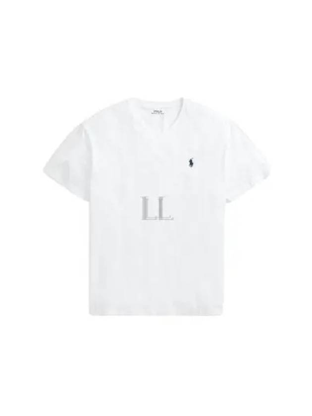 Men's Embroidery Logo Pony Classic Fit Short Sleeve T-Shirt White - POLO RALPH LAUREN - BALAAN 2