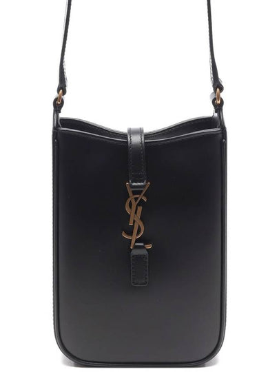 Monogram Logo Metai Phone Cross Bag Black - SAINT LAURENT - BALAAN 2