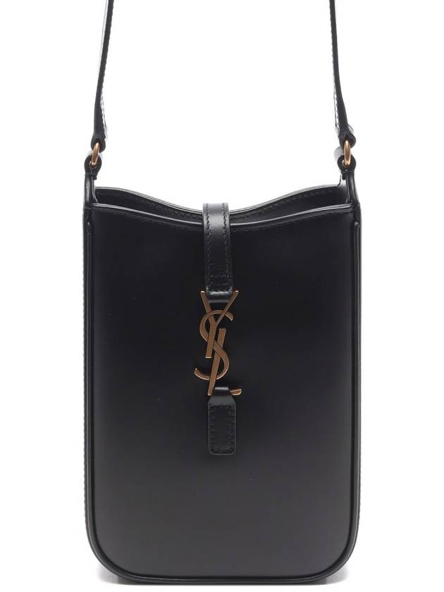 Monogram Logo Metai Phone Cross Bag Black - SAINT LAURENT - BALAAN 3