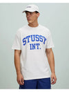 Men s Athletics Short Sleeve T Shirt 50 5 SS Tee White - STUSSY - BALAAN 2