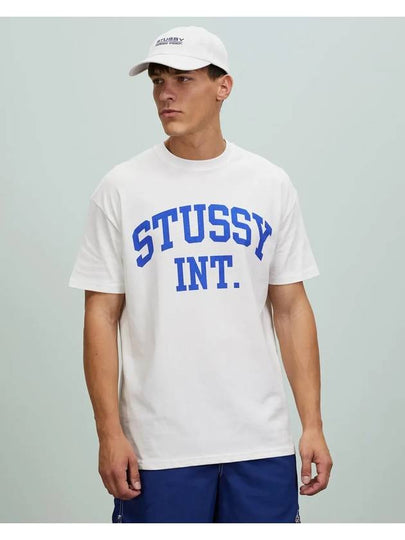 Men s Athletics Short Sleeve T Shirt 50 5 SS Tee White - STUSSY - BALAAN 2