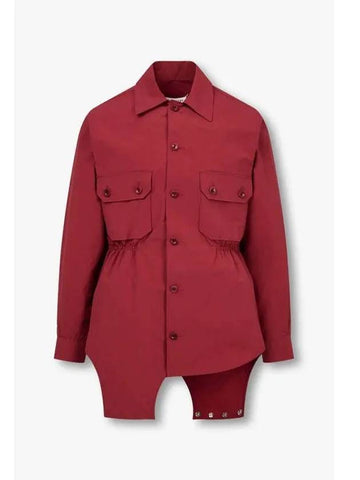 Women s Papery Shirt Bodysuit Red - MAISON MARGIELA - BALAAN 1