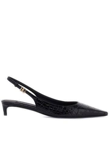 cocco print leather slingback dÃcol - DOLCE&GABBANA - BALAAN 1