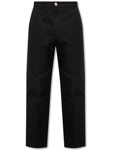 Men's Worker Fit Straight Pants Black - AMI - BALAAN.