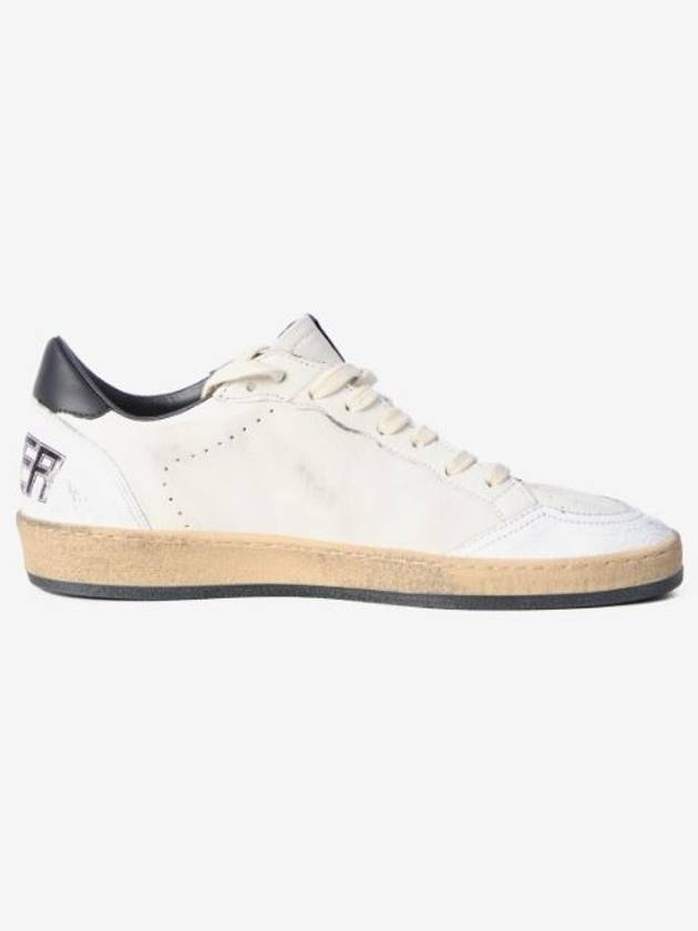 Ball Star Leather Heel Tab Low Sneakers White Black - GOLDEN GOOSE - BALAAN 3