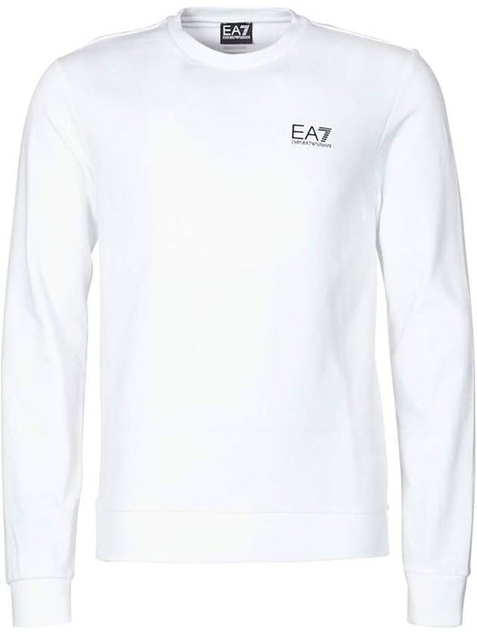 EA7 Logo Sweatshirt Blue - EMPORIO ARMANI - BALAAN 1