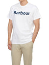 Men's Logo Print Short Sleeve T-Shirt White - BARBOUR - BALAAN 5