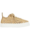 Lauren Lace Low Top Sneakers Beige - CHLOE - BALAAN 3