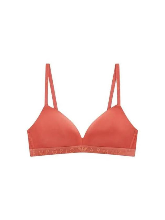 UNDERWEAR Women's Logo Band Microfiber Triangle Bra Light Red 270074 - EMPORIO ARMANI - BALAAN 1