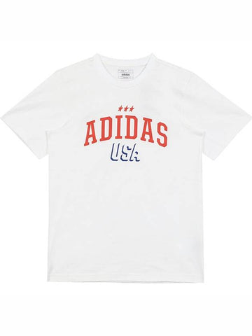 American USA Graphic Short Sleeve T-Shirt White - ADIDAS - BALAAN 1