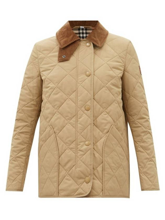 Diamond Quilted Thermoregulated Barn Jacket Honey - BURBERRY - BALAAN 2