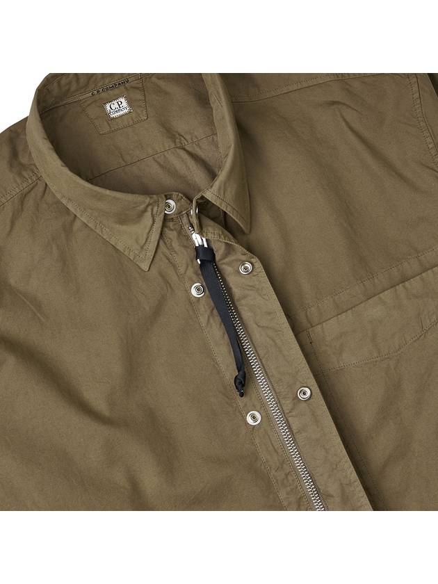 Gabardine Utility Long Sleeve Shirt Brown - CP COMPANY - BALAAN 9