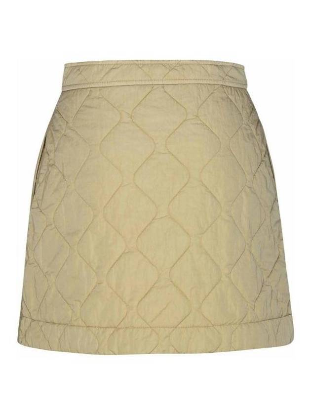 Quilted Nylon A-Line Skirt Beige - BURBERRY - BALAAN 3