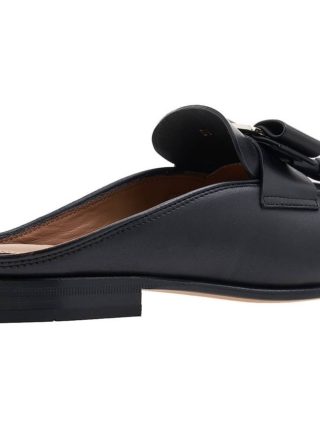 Vara Knot And Tassel Mule Black - SALVATORE FERRAGAMO - BALAAN.