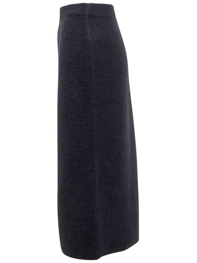 Blue Pencil Skirt In Ribbed Wool Blend Woman - FABIANA FILIPPI - BALAAN 3