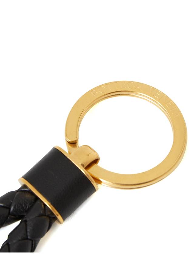 Intrecciato Lambskin Key Holder Black - BOTTEGA VENETA - BALAAN 6