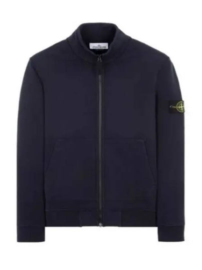 Wappen Patch Cotton Fleece Zip-up Jacket Navy - STONE ISLAND - BALAAN 2