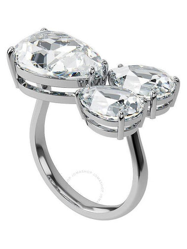 Swarovski Millenia Pear Cut Crystals, White, Rhodium Plated Ring, Size 52 - SWAROVSKI - BALAAN 1