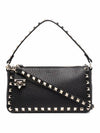 Women's Rockstud Shoulder Bag Black - VALENTINO - BALAAN 1