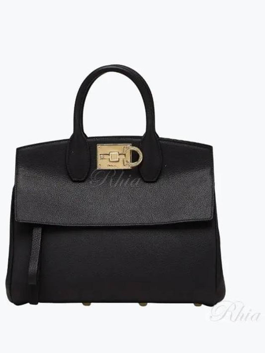 Studio Small Tote Bag Black - SALVATORE FERRAGAMO - BALAAN 2