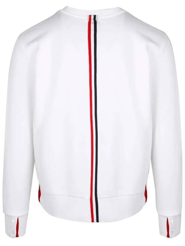 Center Back Stripe Crewneck Sweatshirt White - THOM BROWNE - BALAAN 5