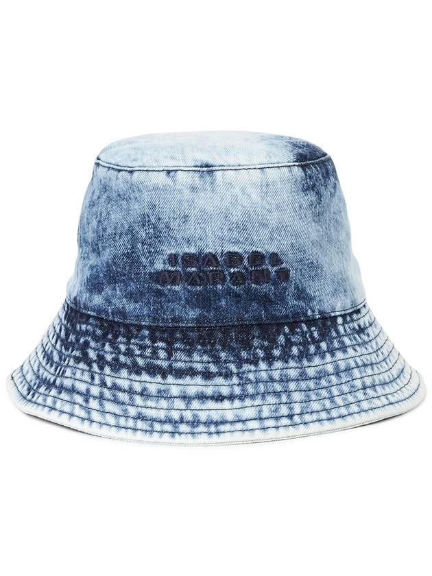 Giorgia Embroidered Logo Denim Bucket Hat Light Blue - ISABEL MARANT - BALAAN 3