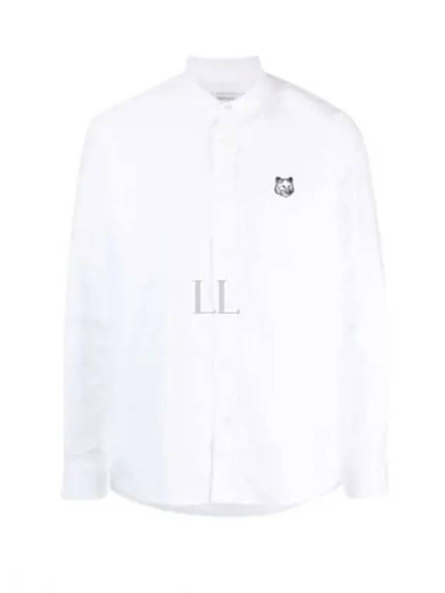 Contour Fox Head Casual Long Sleeve Shirt White - MAISON KITSUNE - BALAAN 2