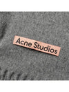 Logo Wool Fringe Scarf Grey - ACNE STUDIOS - BALAAN 4