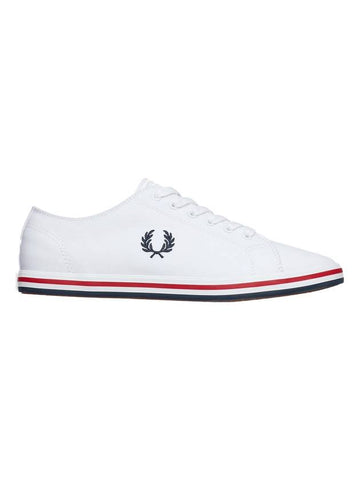 Kingston Twill Low-Top Sneakers White - FRED PERRY - BALAAN 1